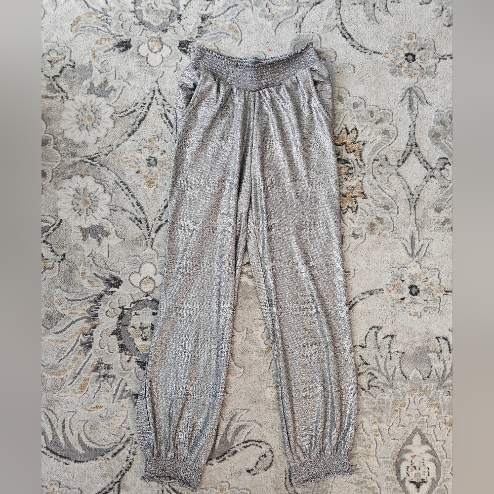 Anthropologie shimmer joggers NWT
